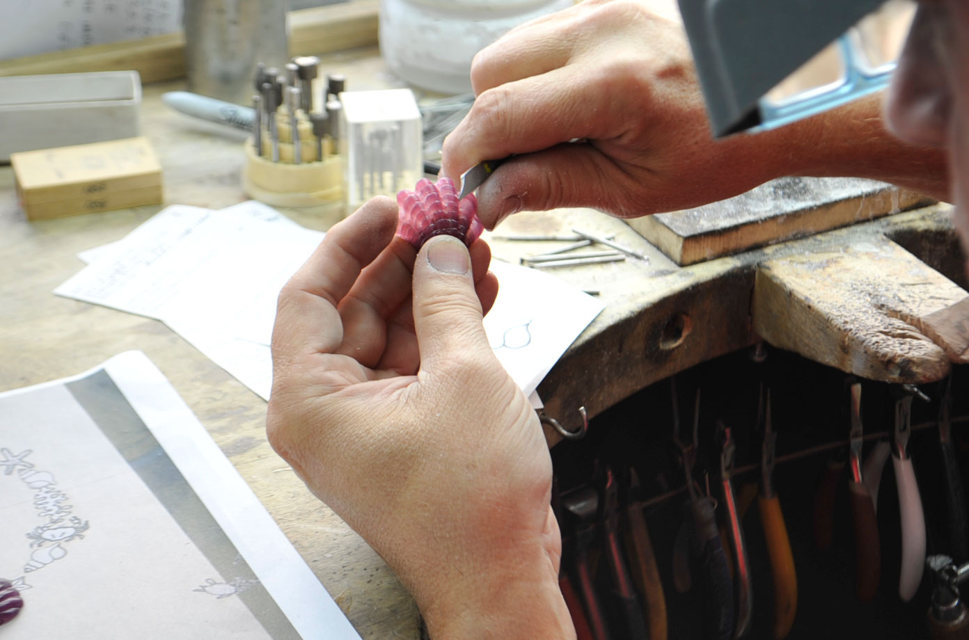 Paraiba Star of the Ocean in Progress - Kaufmann de Suisse Jewelers