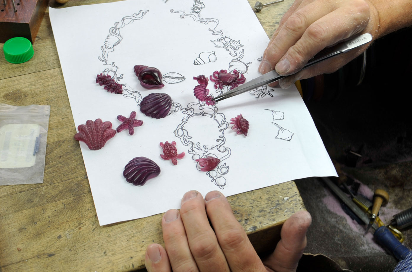 Paraiba Star of the Ocean in Progress - Kaufmann de Suisse Jewelers