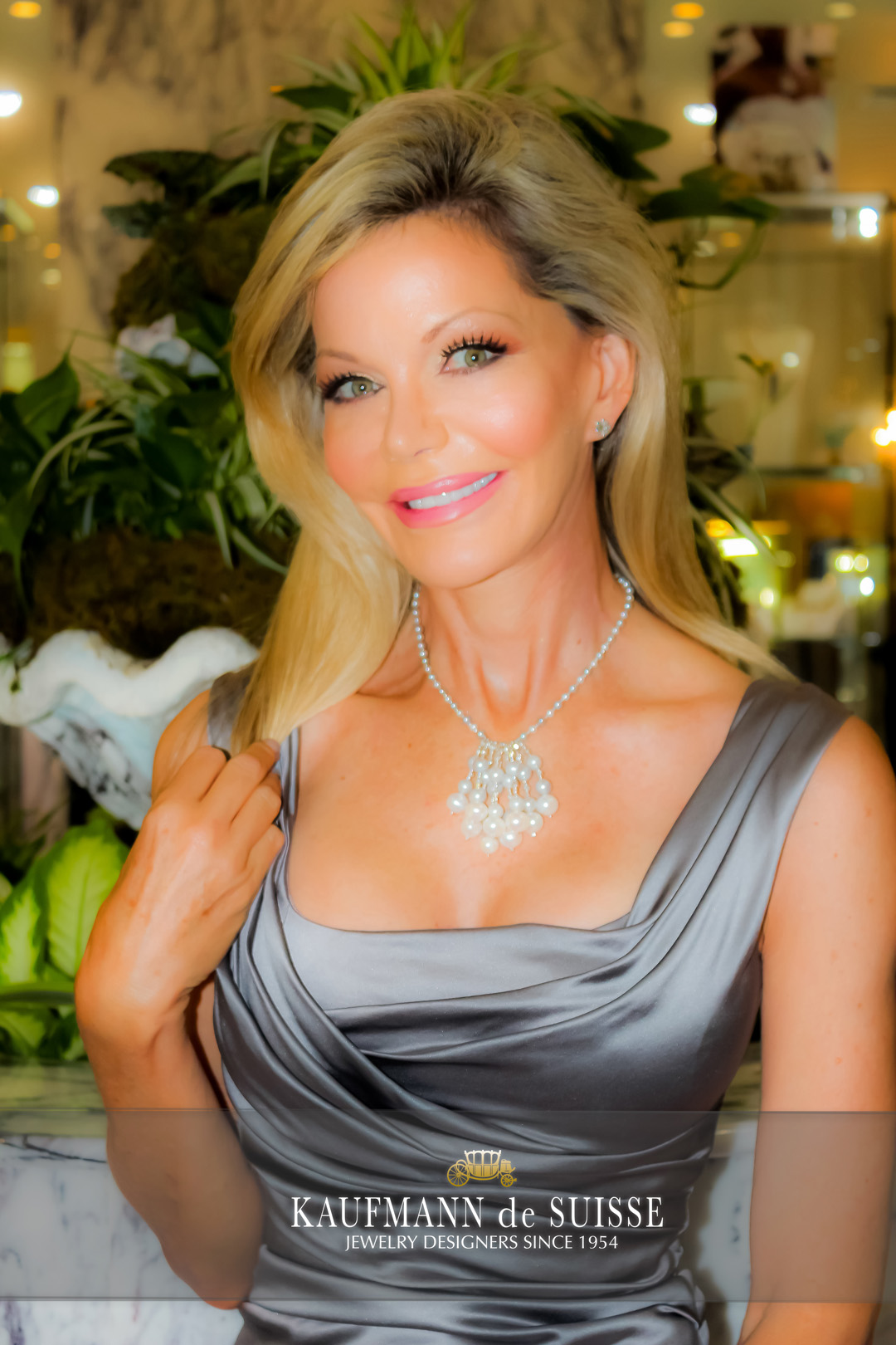 The Pearl Tassel Necklace with Gray and White Freshwater Pearls
