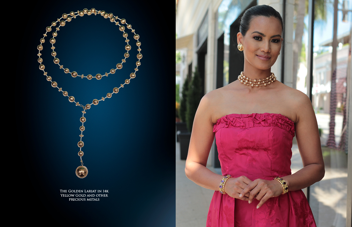 The Golden Lariat in 14k Gold and other metals