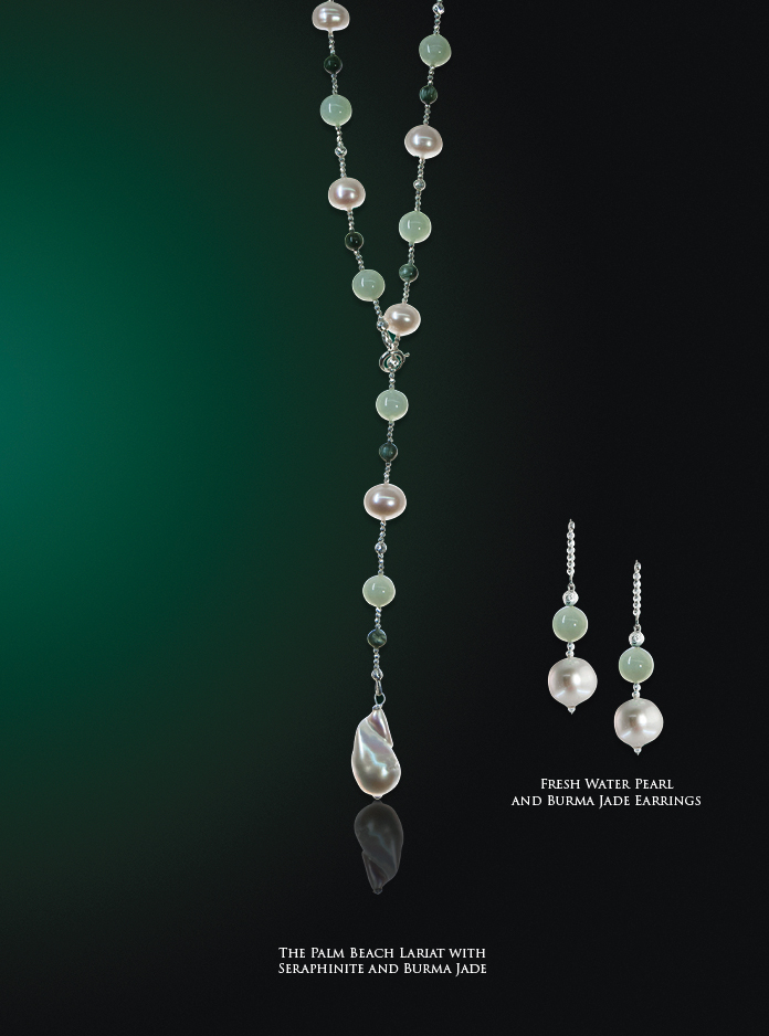 The Palm Beach Lariat in Burma Jade