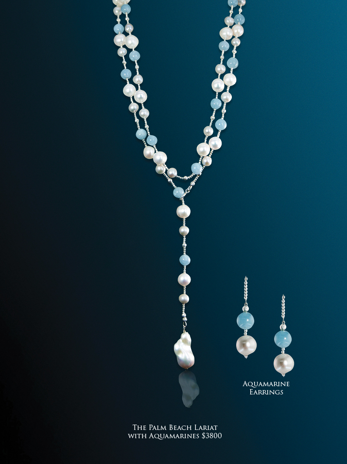 The Palm Beach Lariat in Aquamarine