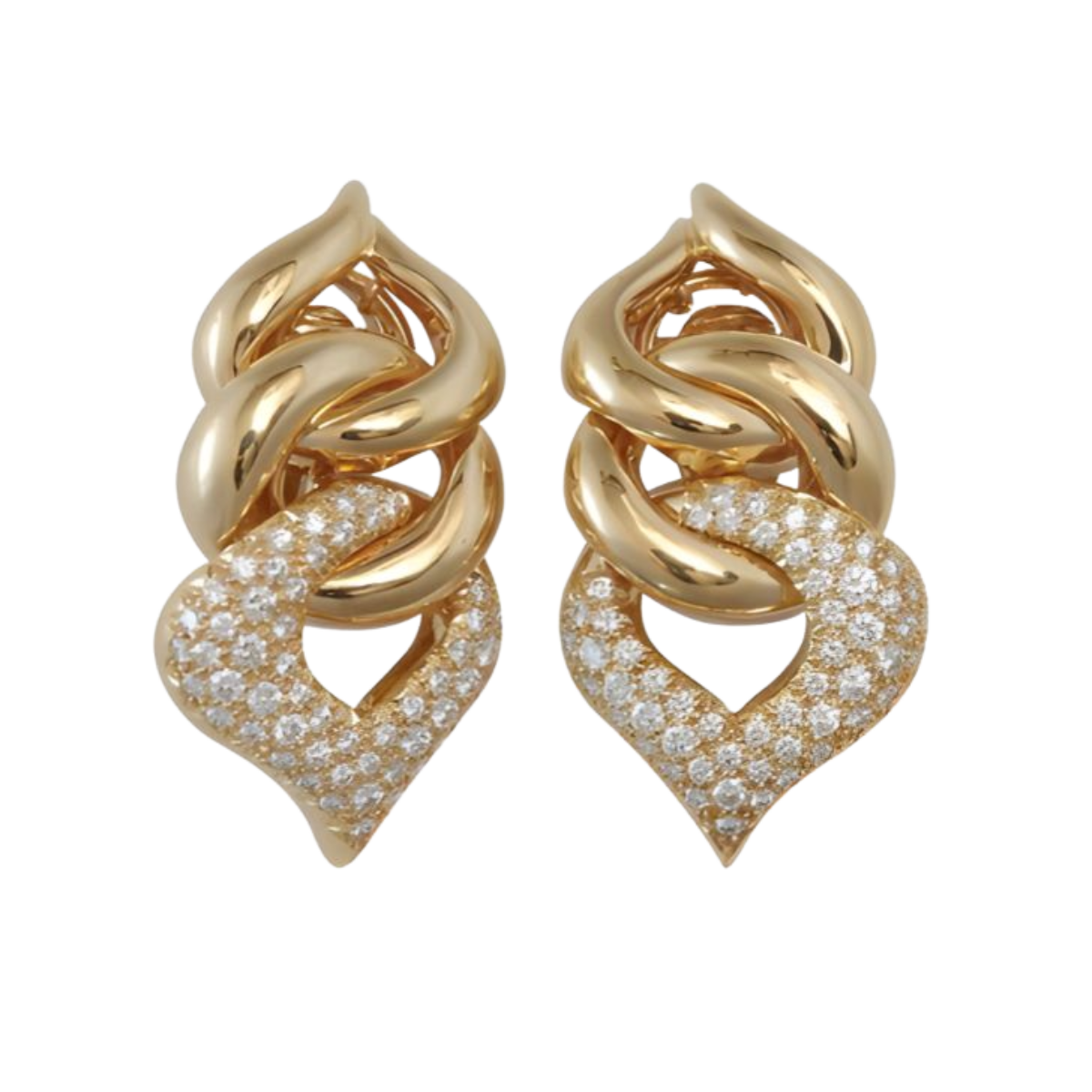 11247 Pave' Diamond Dangle Earrings