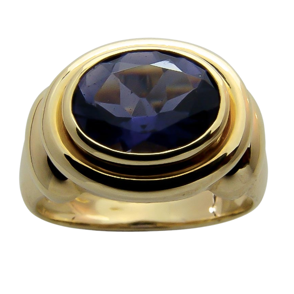 14277 Bezel Set Amethyst Ring
