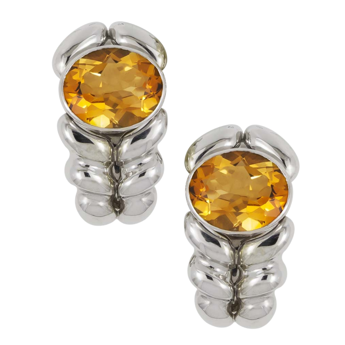 16968 Flowing Lines Citrine Earrings