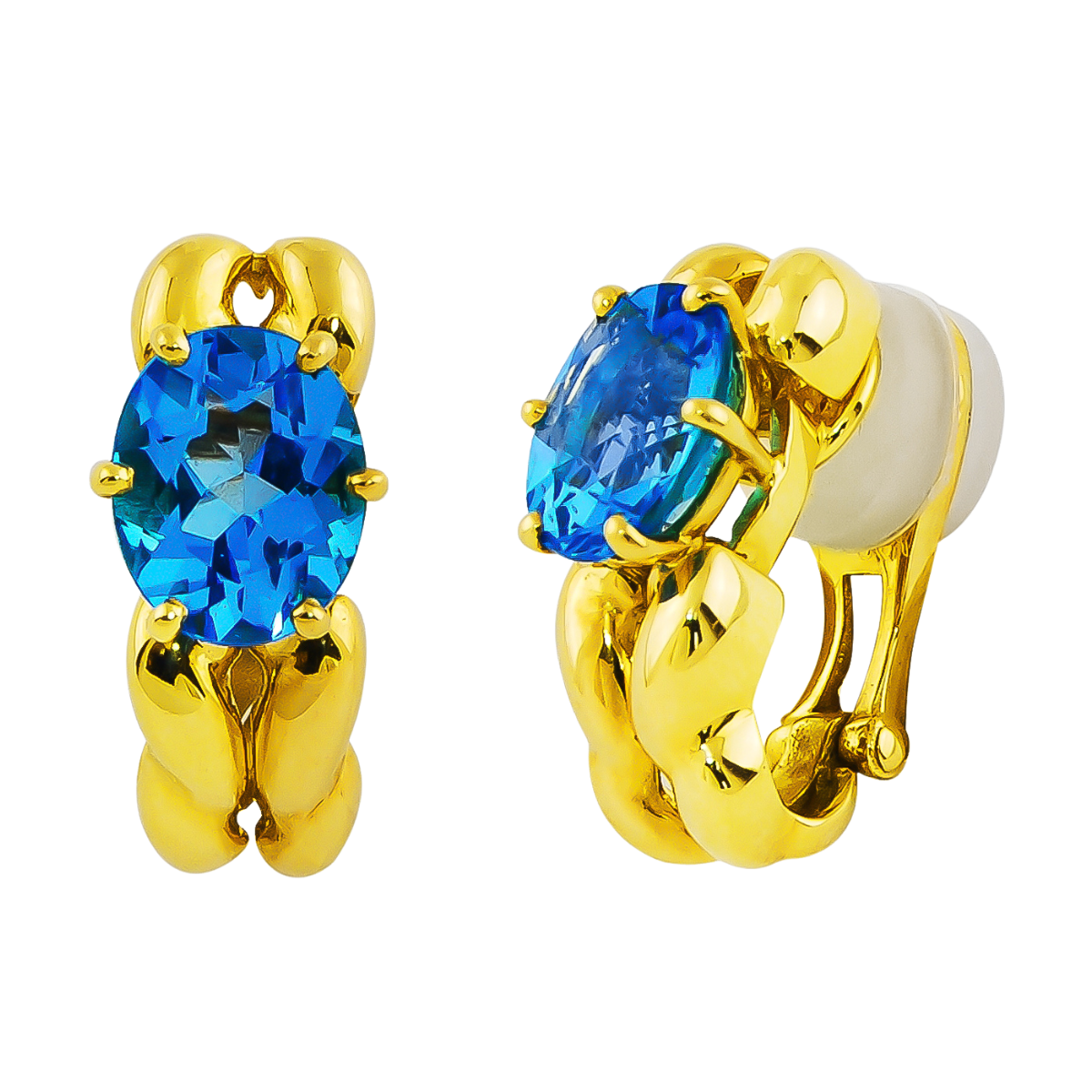 18047 Double Flowing Lines Earclips