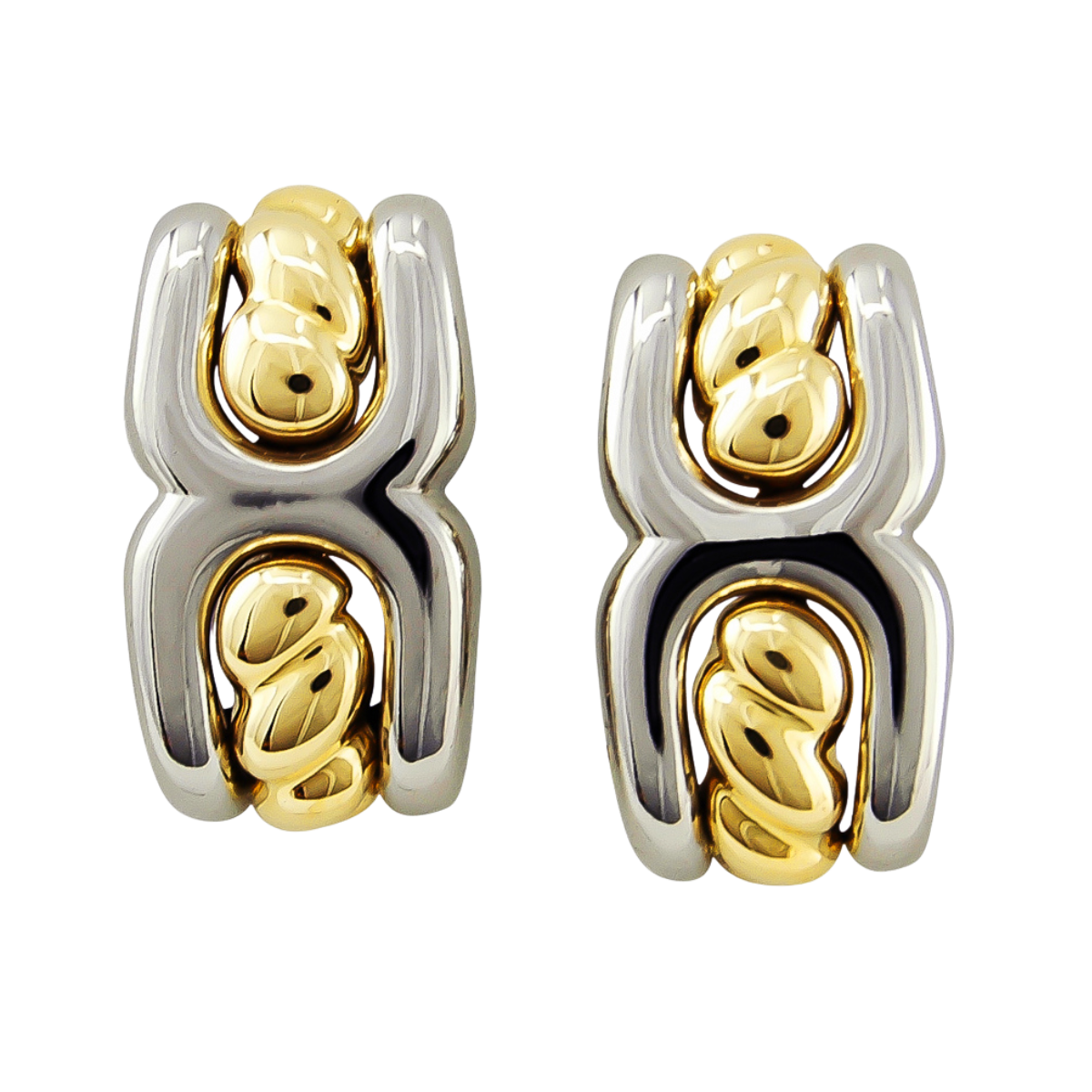 19123 Gold and Stainless Earclips