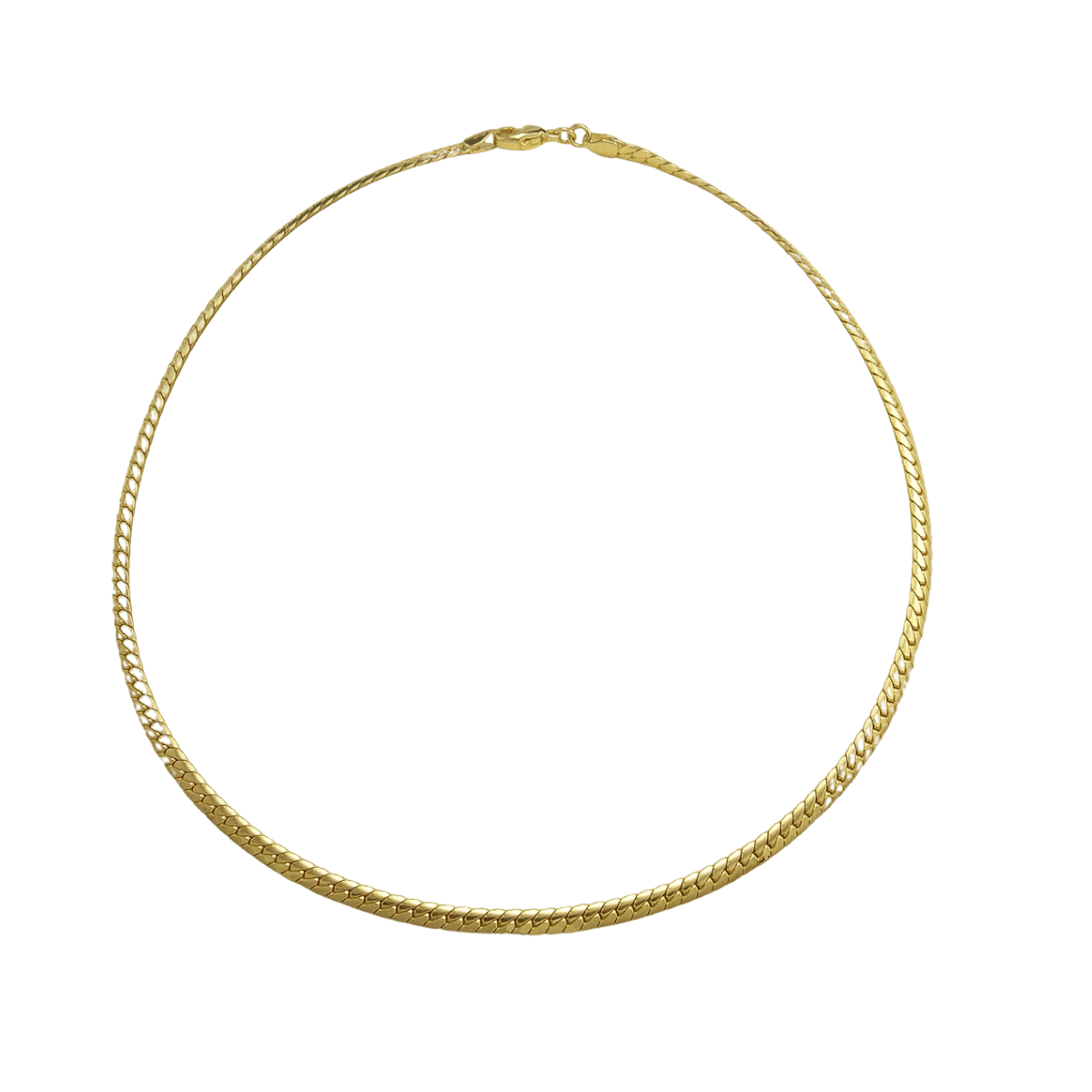 19220 Green Tourmaline Chain Necklace Designed & Handmade by Kaufmann de Suisse in 18kt Yellow Gold featuring one Cabochon Cut Pear Shape Green Tourmaline weighing