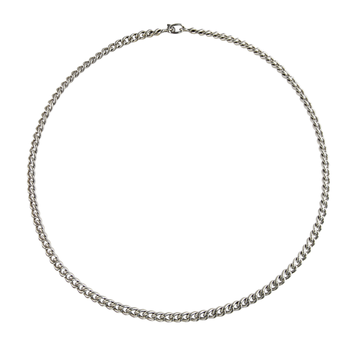 19458 6mm Curb Chain Designed & Handmade by Kaufmann de Suisse in 18kt White Gold