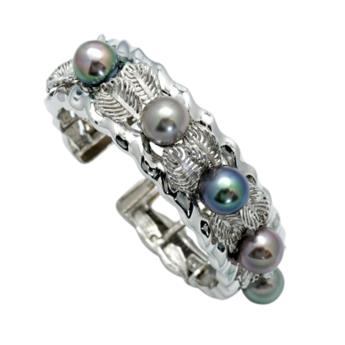 21293 Flowing Lines Leaf Cuff Bracelet