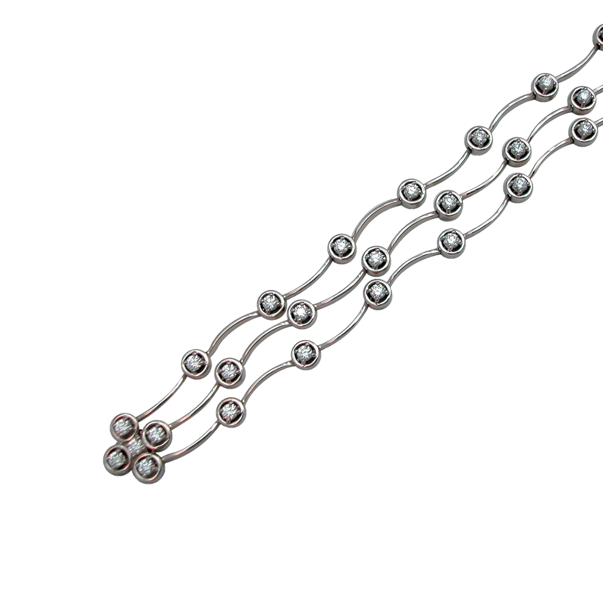 22616 Three Row Cascade Diamond Bracelet