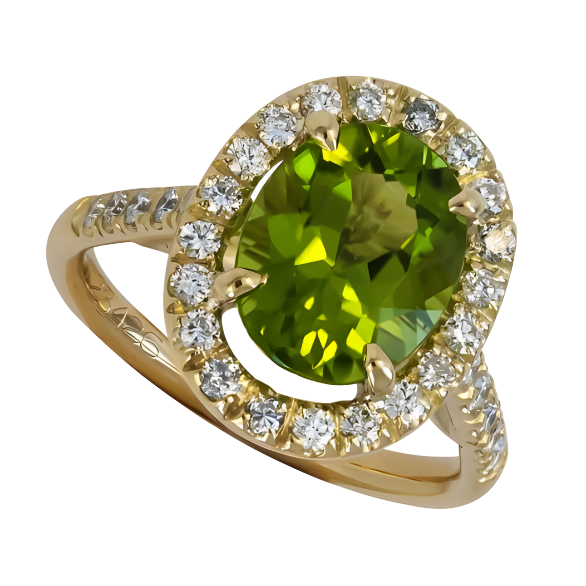 23426 Peridot and Diamond Ring