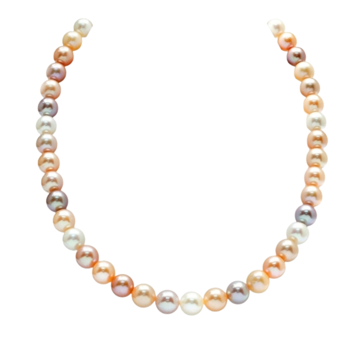 24622 17.5 Inch Multicolor South Sea & Freshwater Pearl Necklace featuring 31 Peach