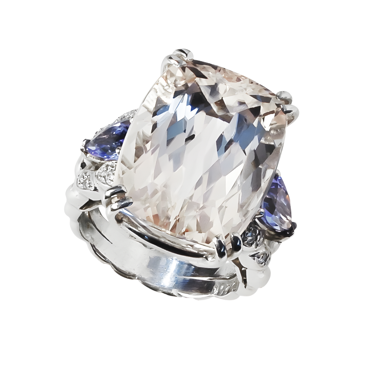 30204 Three Stone Double Flowing Line Kunzite
